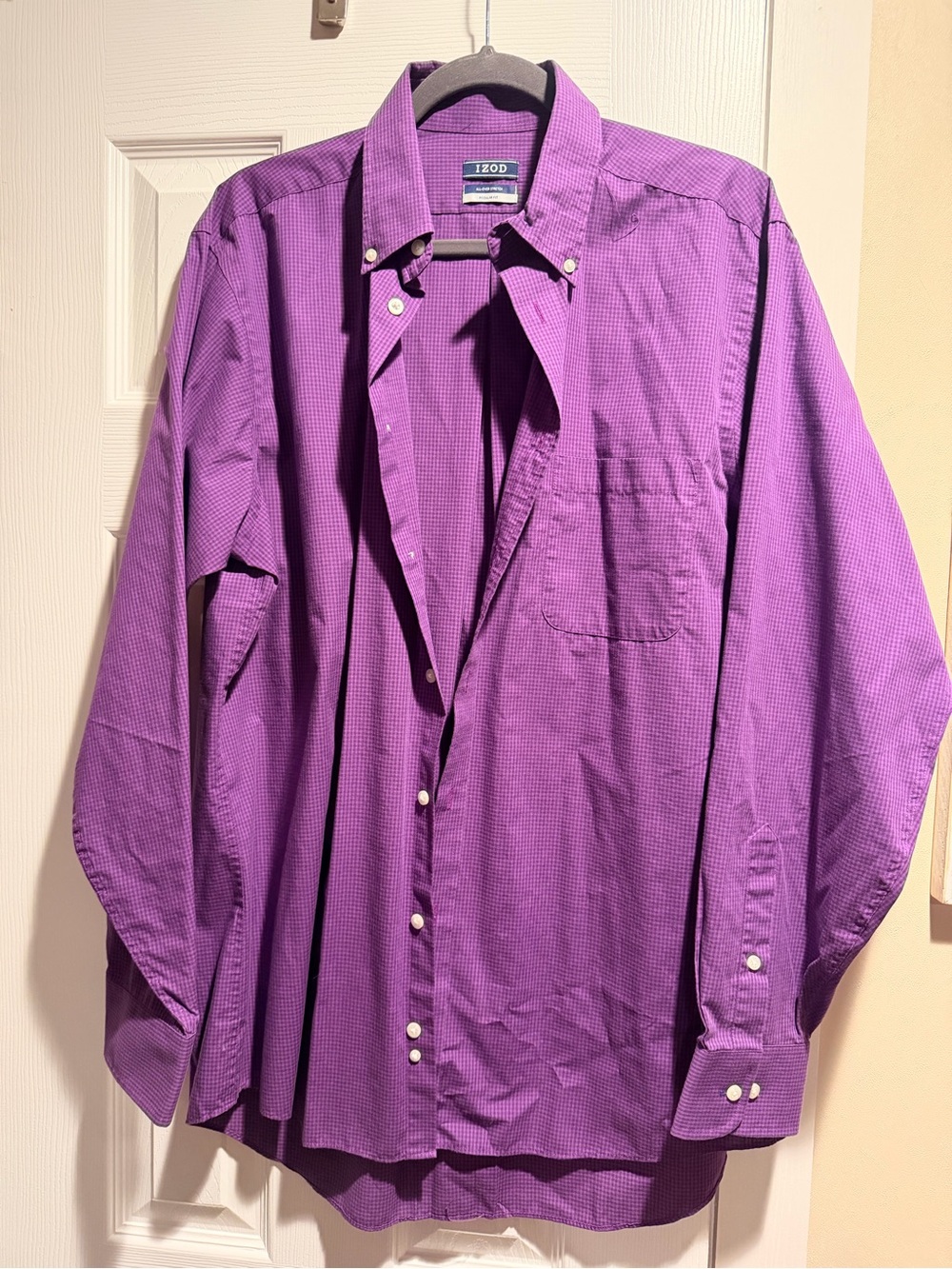 Izod Purple Button-Down Dress Shirt -worn once
